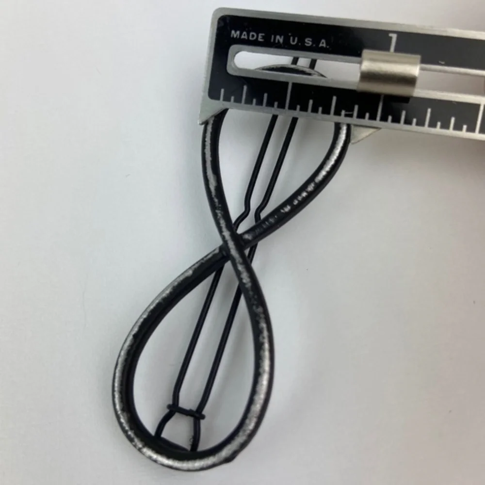 Infinity Symbol Hair Barrette Distressed Black Metal‎